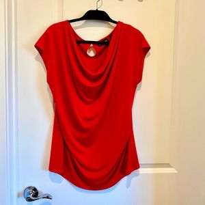 ❤️ NY & Company XL Red Women’s Top Ruched Sides
